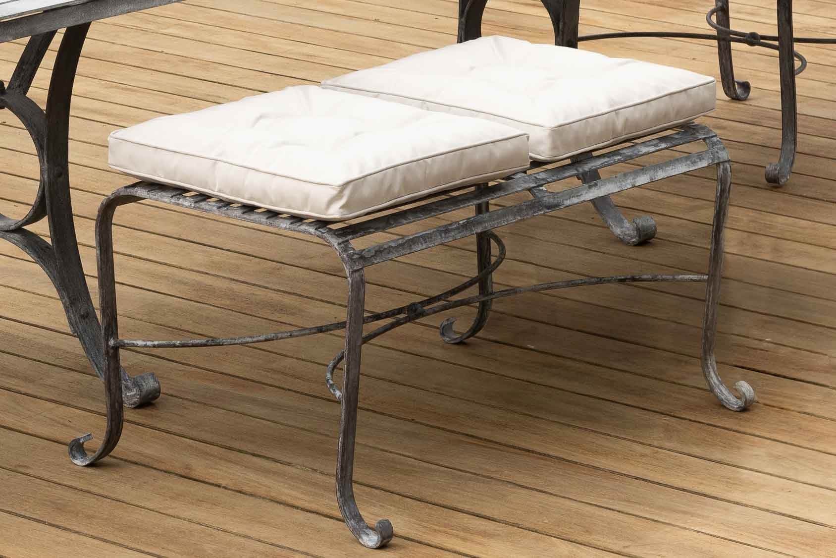 Gartenbank Metall 2-Sitzer ohne Rückenlehne