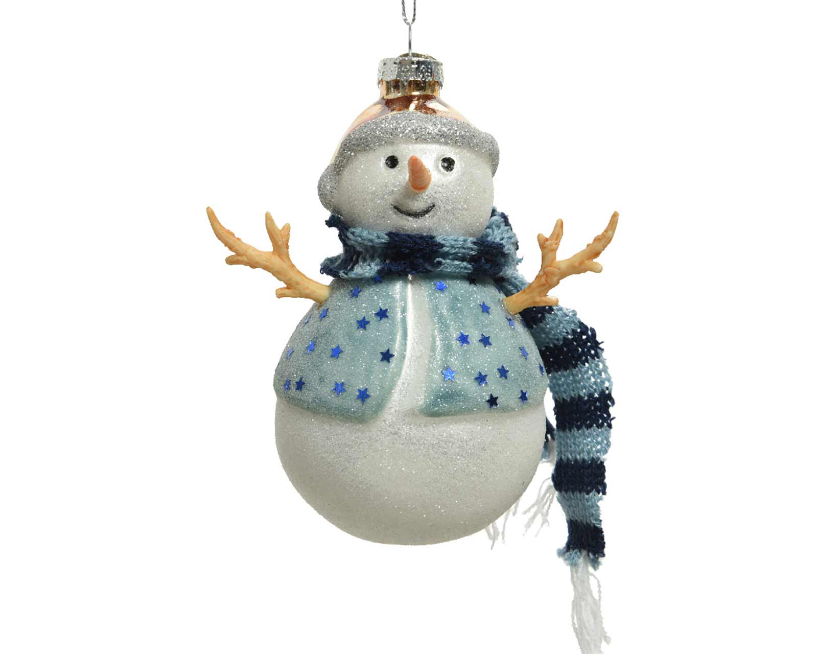 Weihnachtshänger Schneemann aus Glas