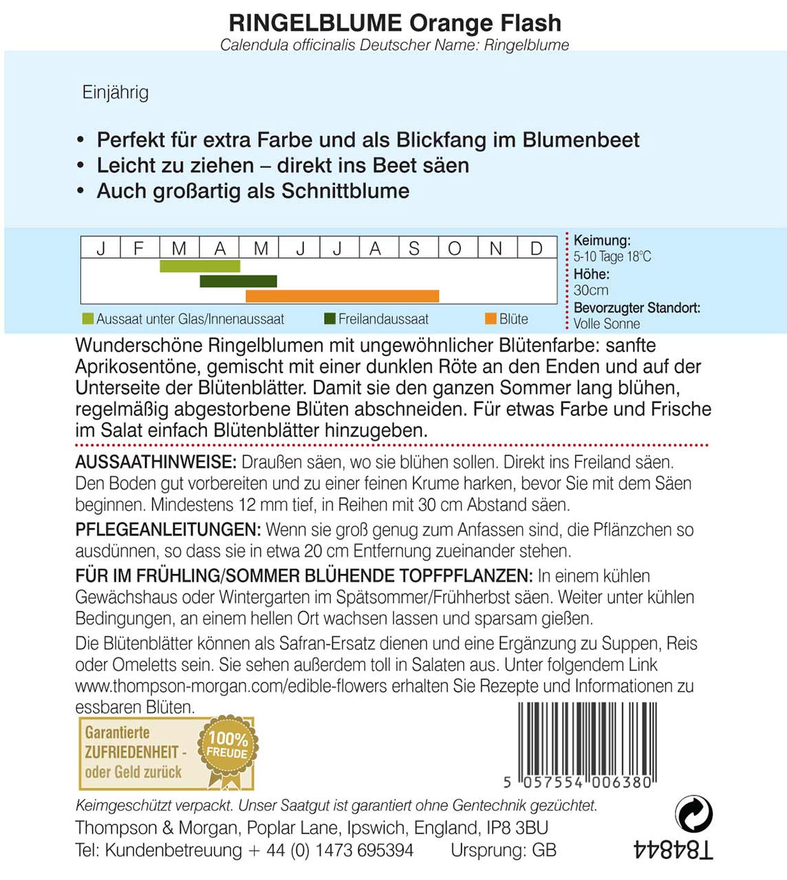 Ringelblume Orange Flash