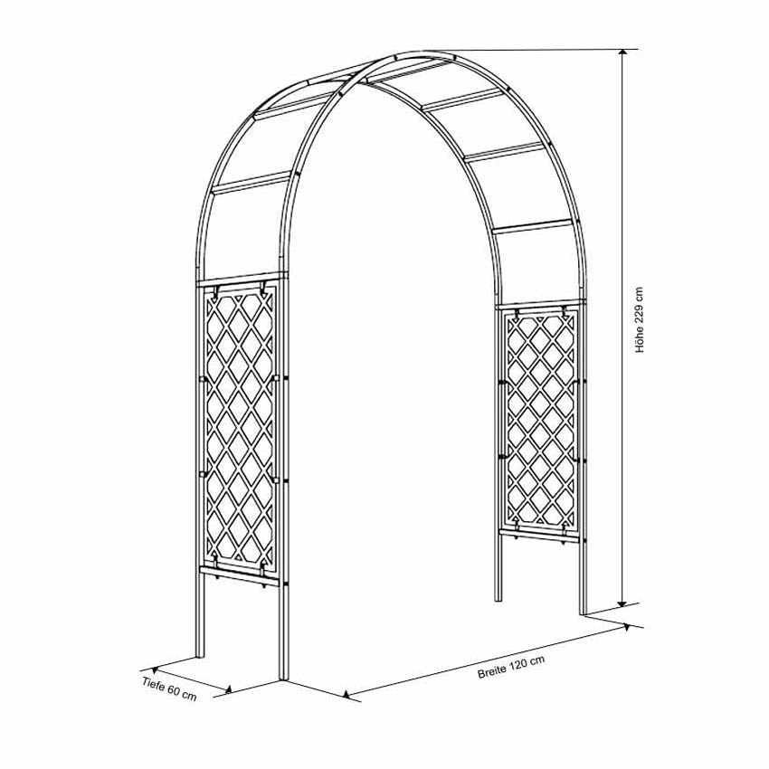 Rosenbogen mit Spalier