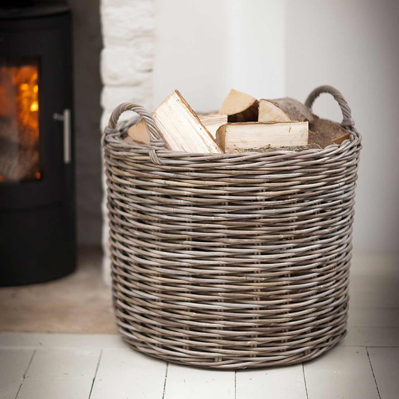 Rattankorb »Round Basket« mit Rollen