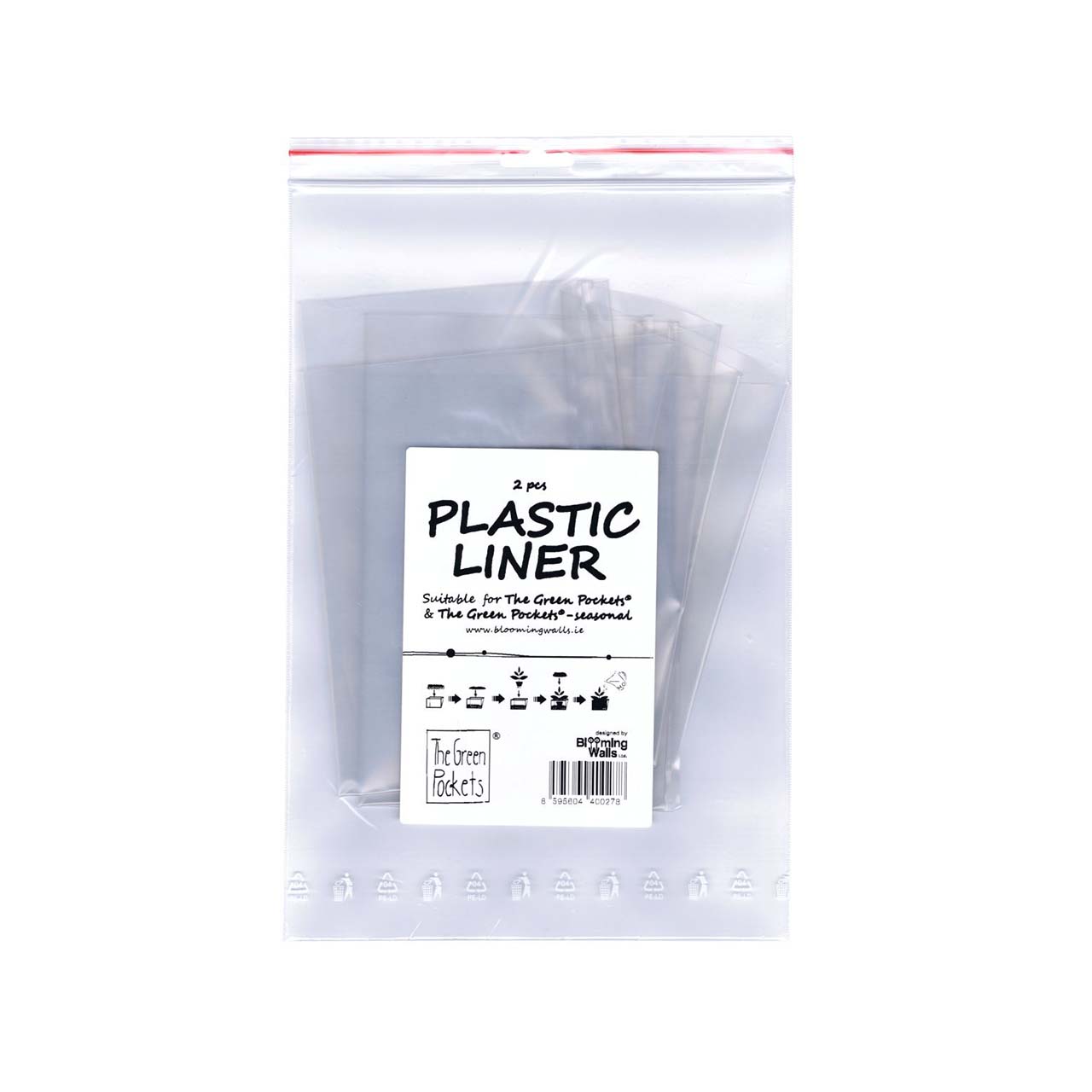 Inliner für Pflanztaschen für die Wand