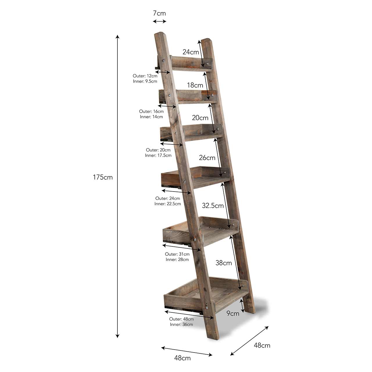 Leiterregal »Idbury Shelf Ladder« - L