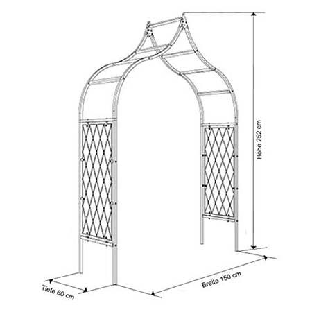 Rosenbogen mit Spalier - 1,5 m breit