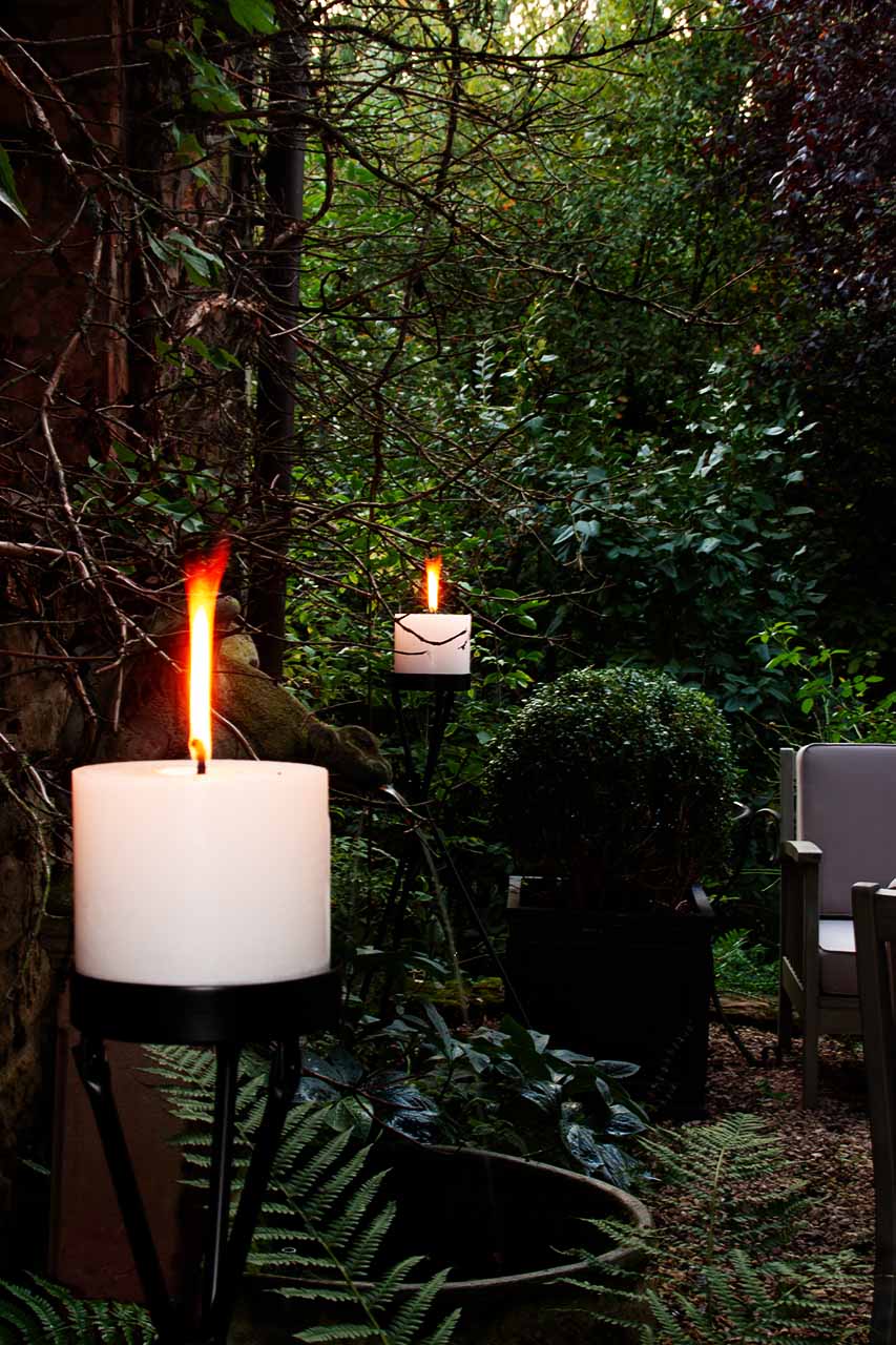 Kerzen »Outdoor« | (H)11,0 cm - Ø15 cm | Weiß | Brennt ca. 65 h