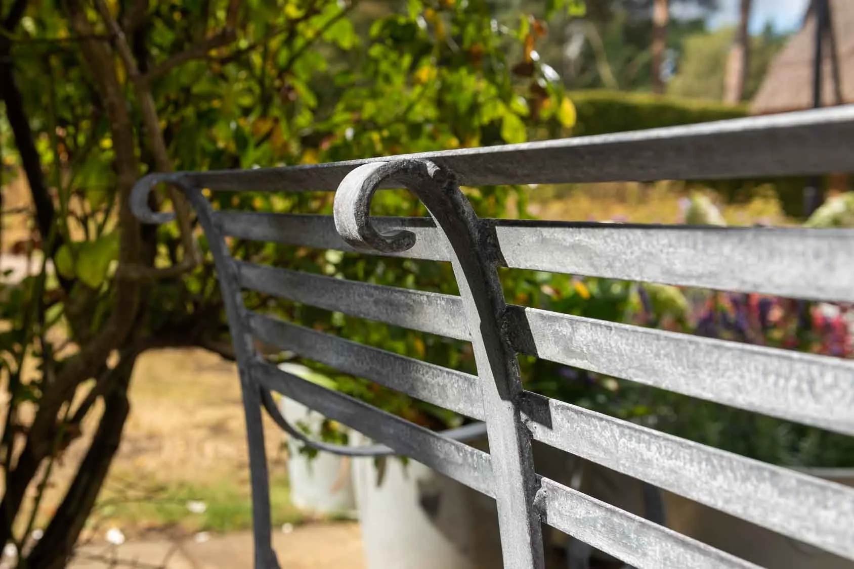 Gartenbank Metall 2 Sitzer Rückenlehne