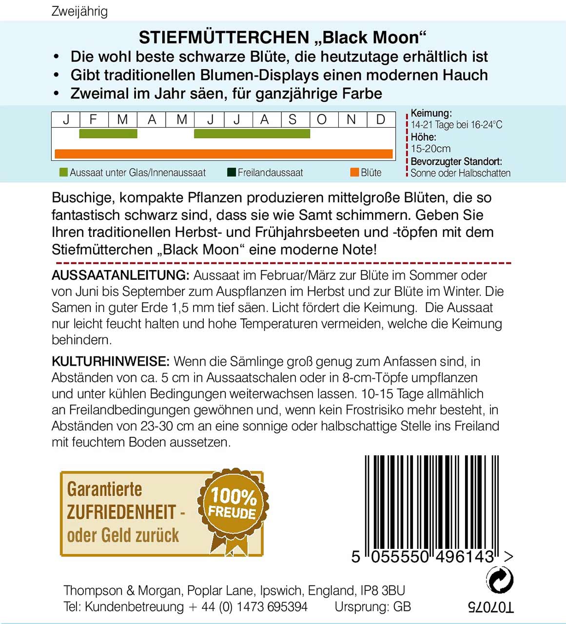 Stiefmütterchen Black Moon