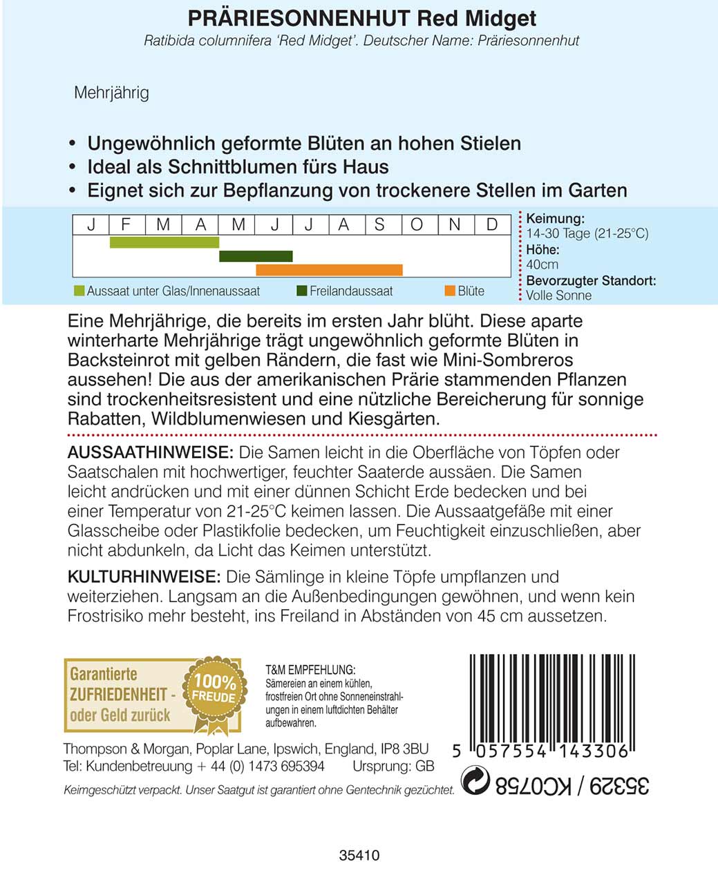 Präriesonnenhut Red Midget