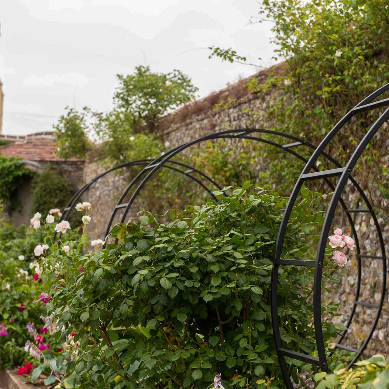 Rosenbögen rund aus Metall