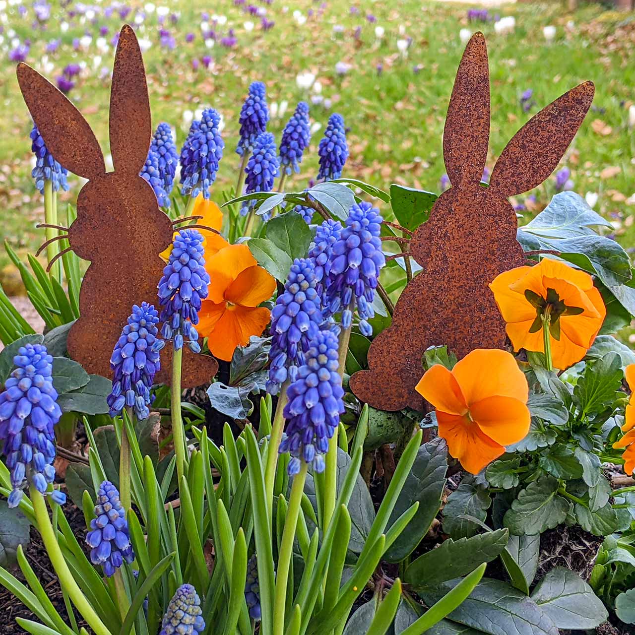 Osterhase mit Rostpatina