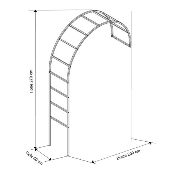 Wand-Rosenbogen »Traditional Roman« | (B)200 cm (Höhe 270 cm) | (T)60 cm