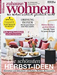 Titelseite des Magazins zuhause wohnen
