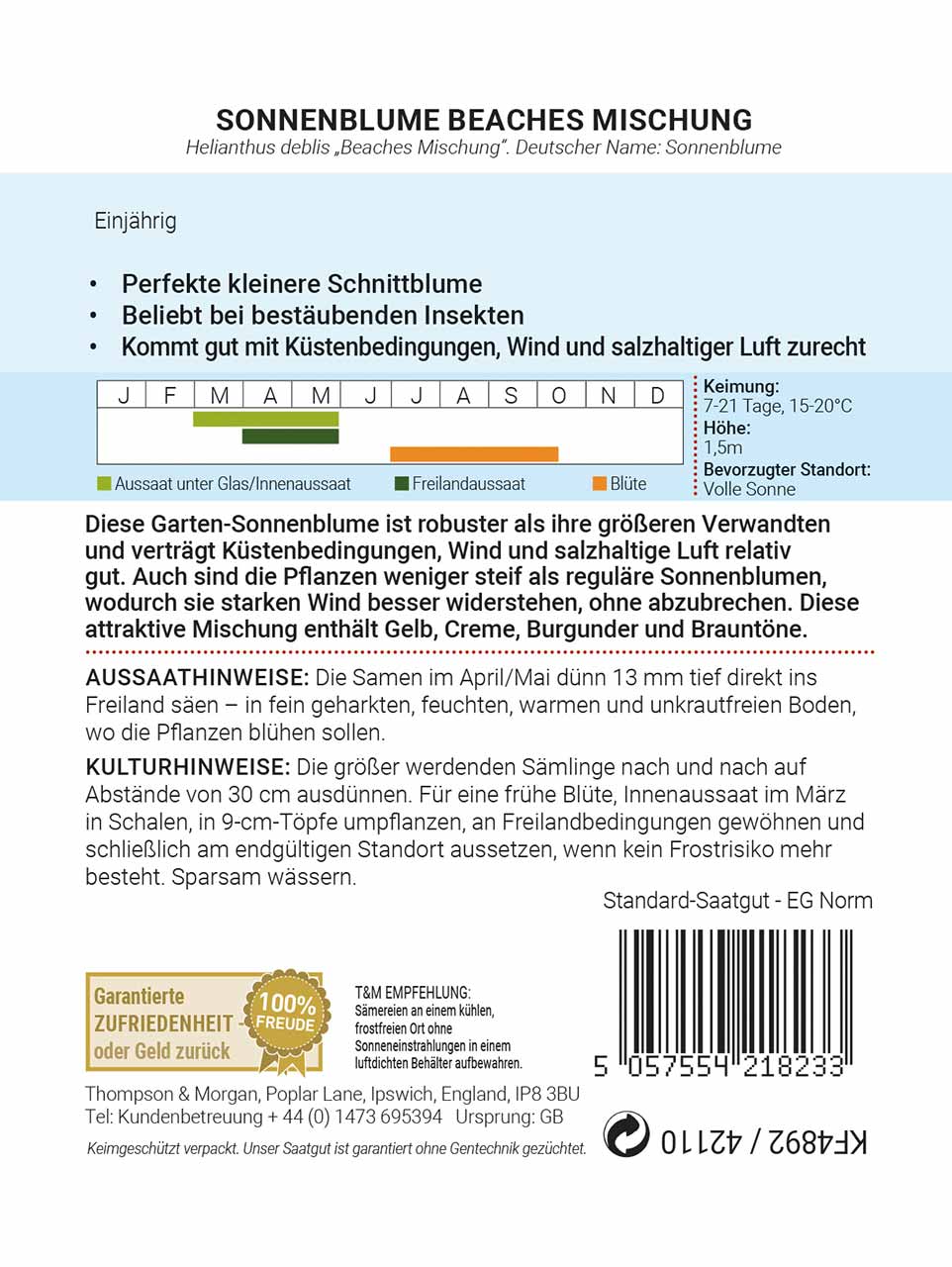 Sonnenblume Beaches Mischung