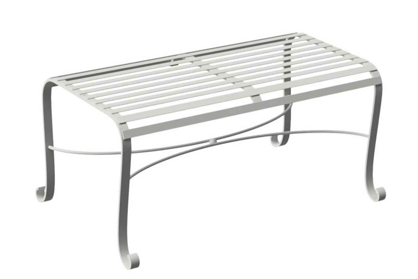 Gartenbank Metall 2-Sitzer ohne Rückenlehne