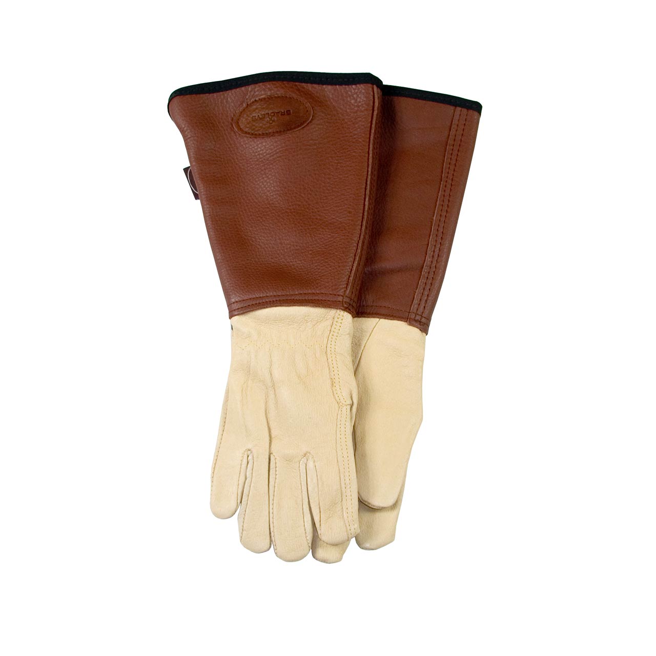 Gartenhandschuhe mit Lederstulpe - extra stark