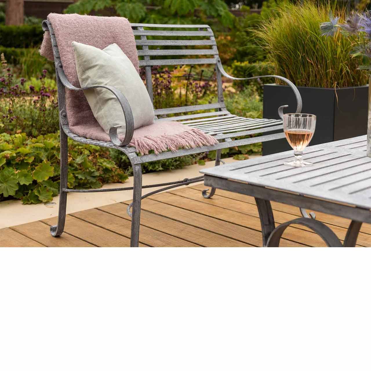 Gartenbank Metall 2 Sitzer