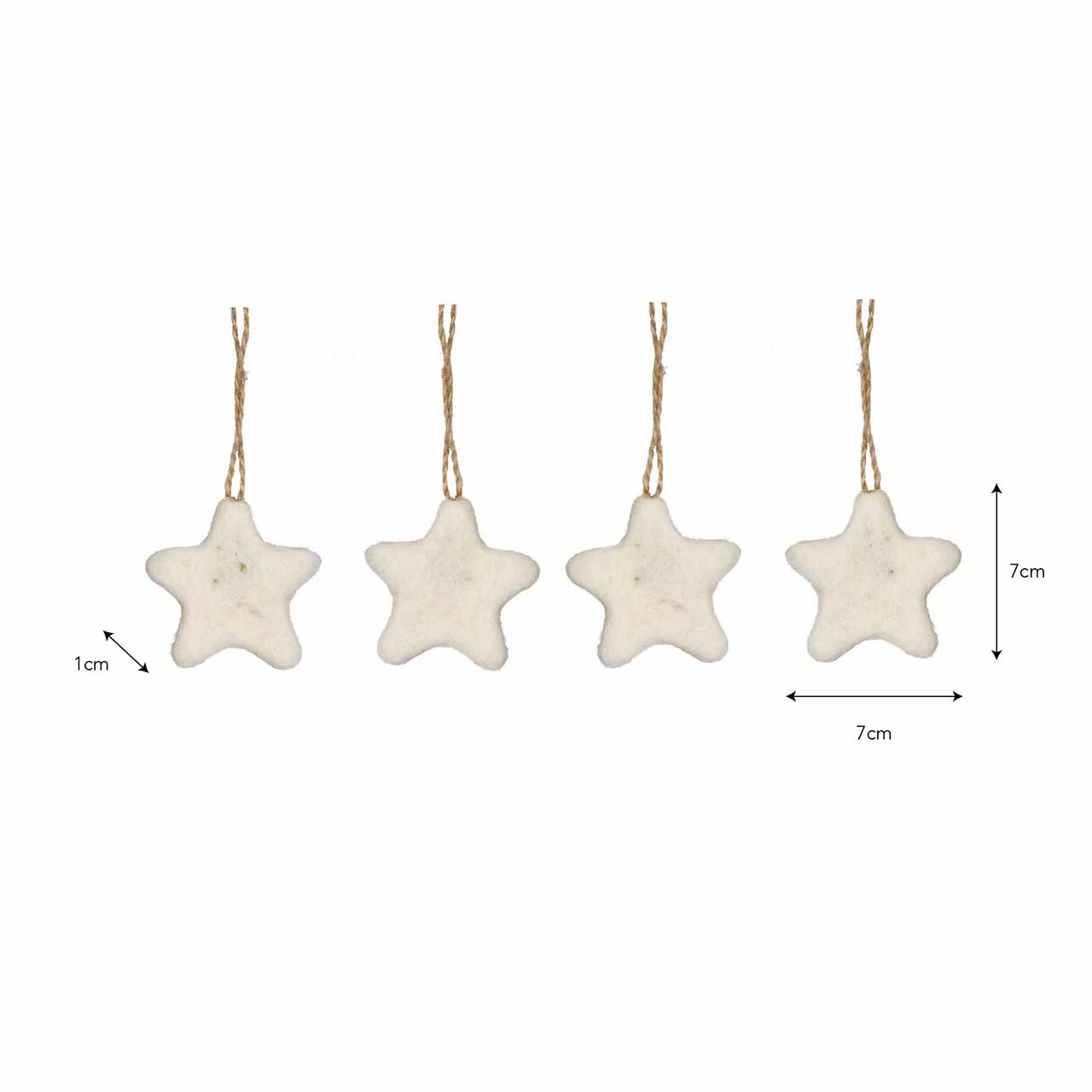 Christbaum Sterne Schafwolle