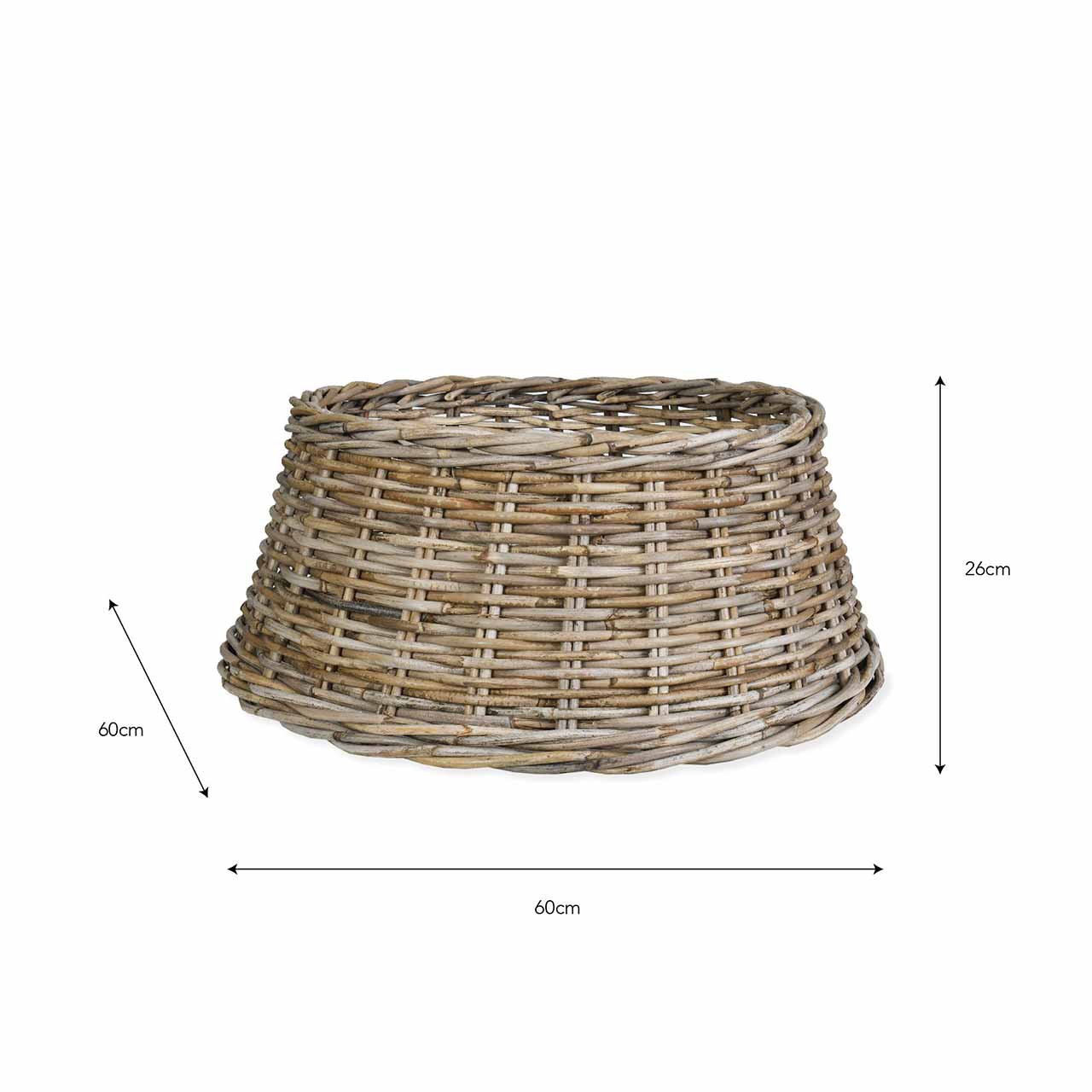 Christbaumständer-Verkleidung aus Rattan | Small: Ø60 cm - Höhe 26 cm