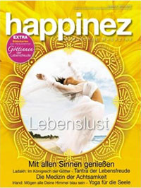 Titelseite des Magazins happinez