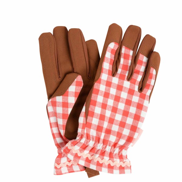 Gartenhandschuhe von Burgon & Ball Rot Kariert