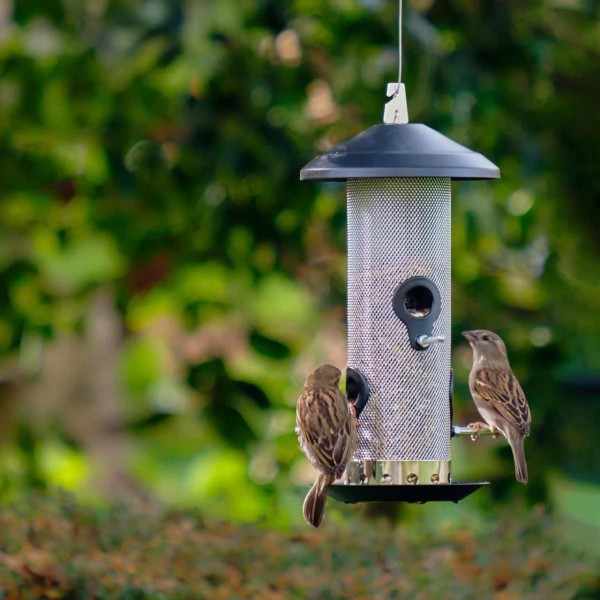 Vogelfutterspender aus Metall