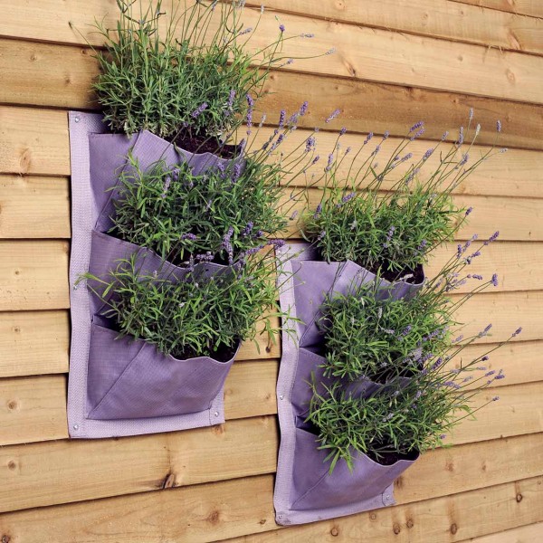 Pflanztaschen für die Wand »Lavendel« 2er Pack