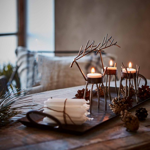 Teelichthalter Rentier