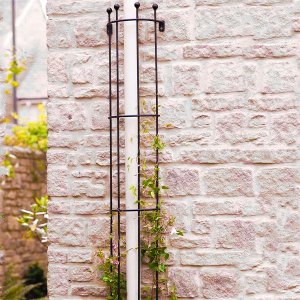 Rankhilfe Blumen Gitter halbrund Regenrohr Rankgitter für Fallrohre grün 200cm 