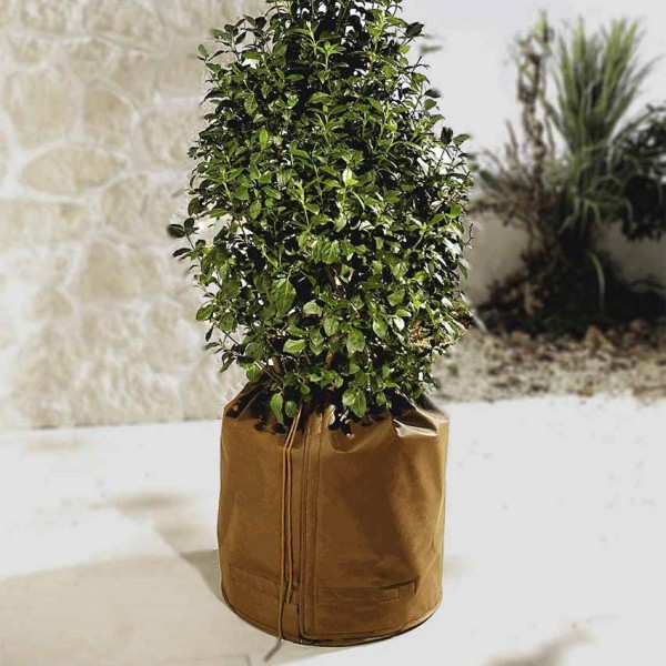 JANUIXCO Winterschutz Für Kübelpflanzen | 45x50cm Topfschutz | Mit Reißverschluss & Kordelzug