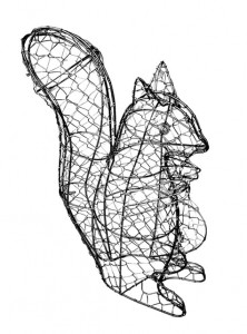 Formschnitt Schablone Eichörnchen