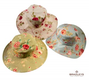 Gartenhut "English Linen Sun" mit breiter Krempe von Bradleys