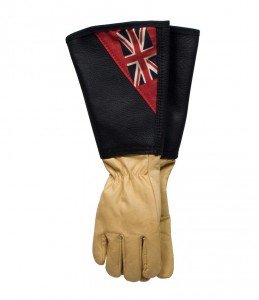 Gartenhandschuhe mit Lederstulpe "Anti-Bramble Gauntlets" mit Flaggen-Motif von Bradleys