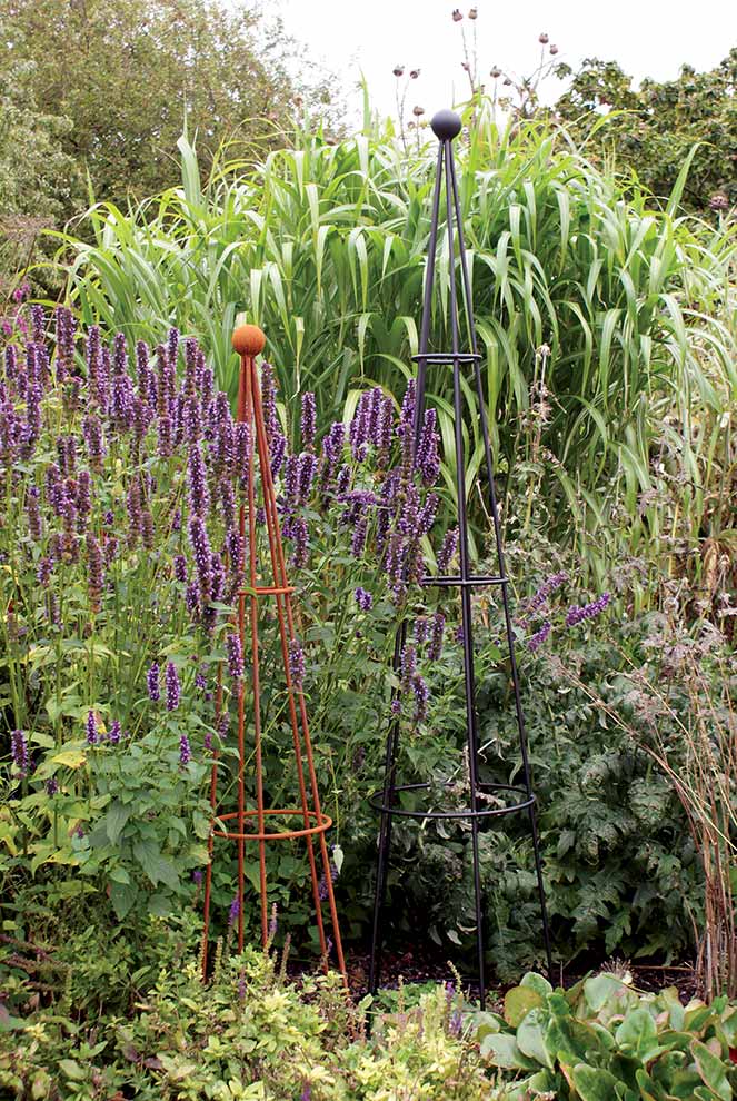 Rankhilfe Obelisk Metall 60-180cm - Rosen Rankgitter Kletterhilfe